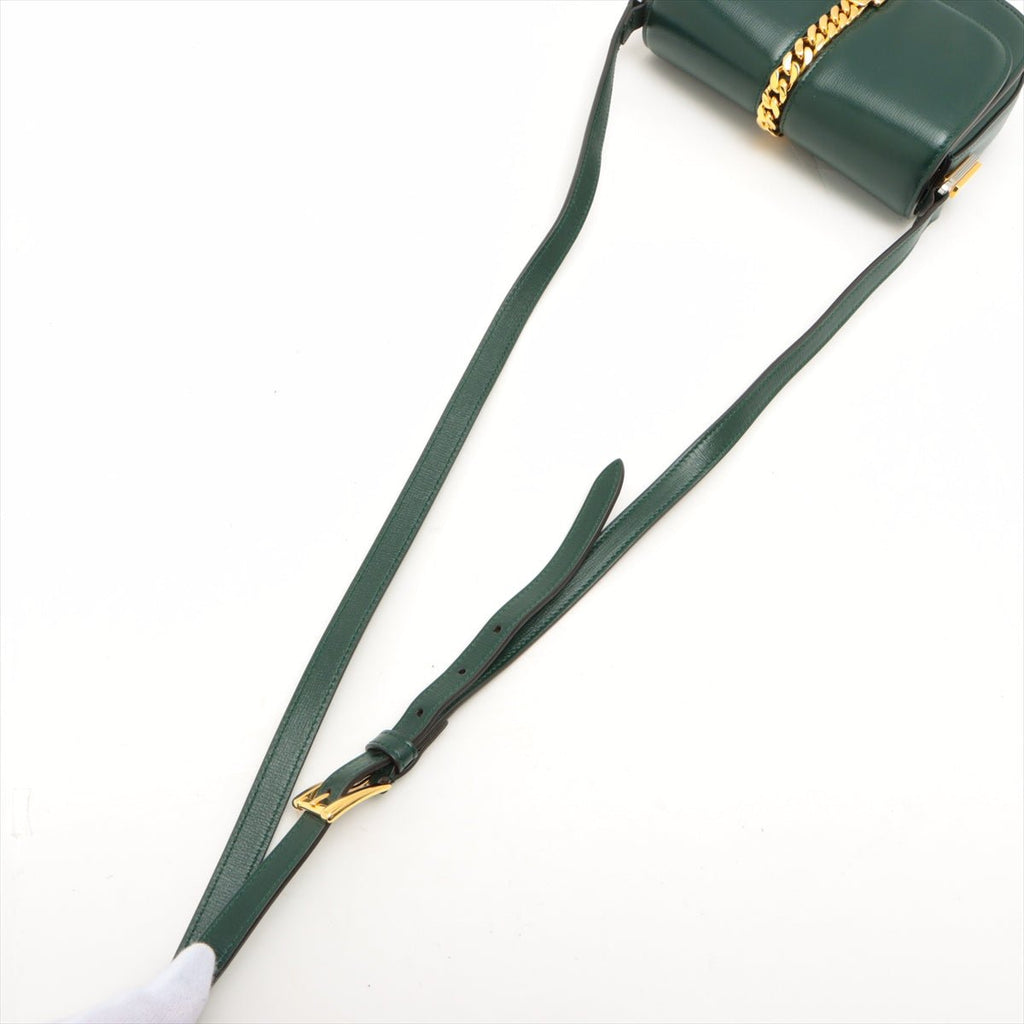 Second hand Gucci Sylvie 1969 Green Leather Bag - Tabita Bags