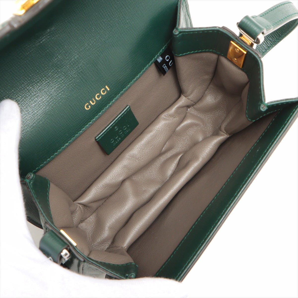 Second hand Gucci Sylvie 1969 Green Leather Bag - Tabita Bags