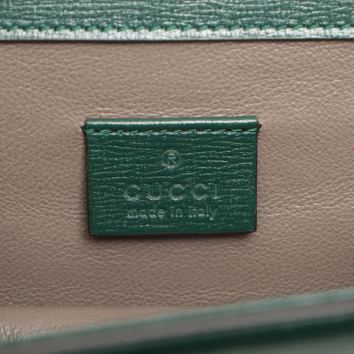 Second hand Gucci Sylvie 1969 Green Leather Bag - Tabita Bags