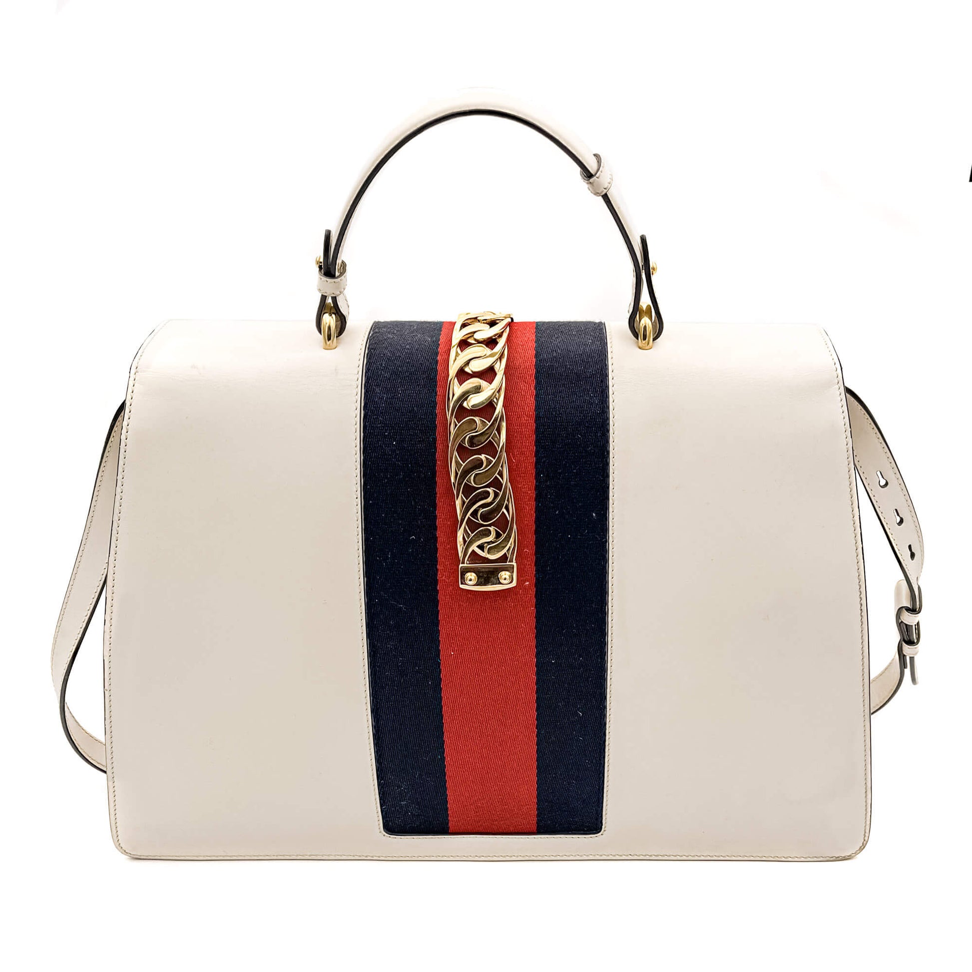 Gucci Sylvie Maxi Leather White Bag - Tabita Bags – Tabita Bags with Love