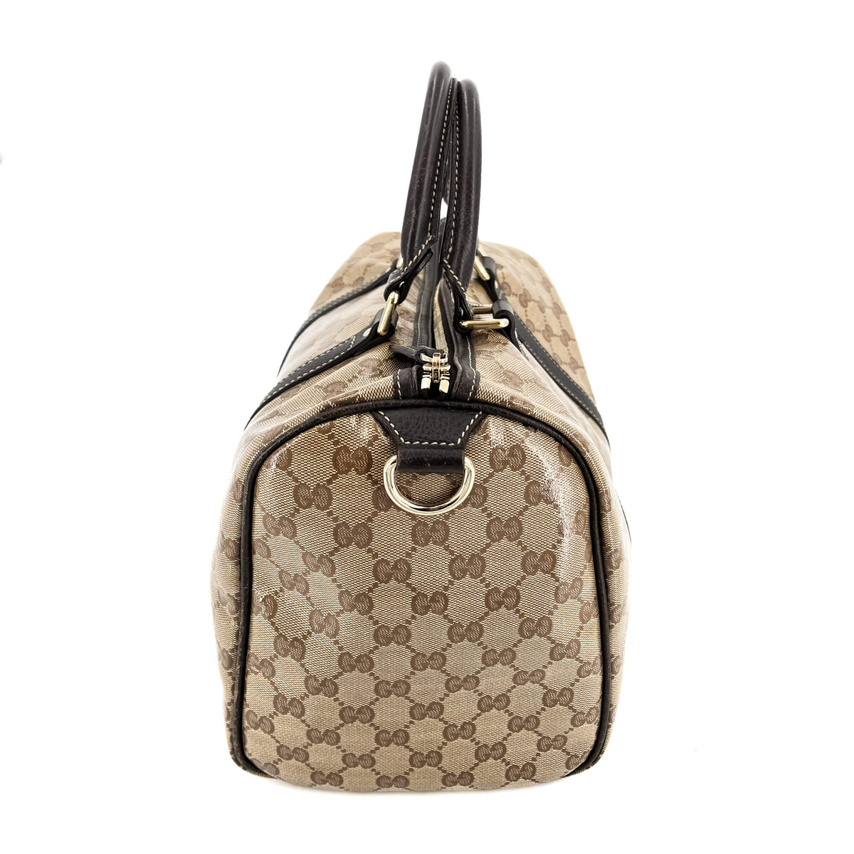 Second hand Gucci Trunk Supreme Canvas Medium Size Brown Bag - Tabita Bags