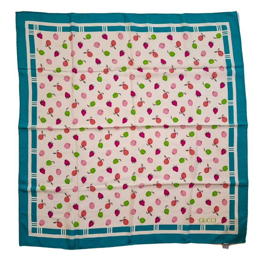 Second hand Gucci Vintage Pure Silk Foulard Fruit Design - Tabita Bags