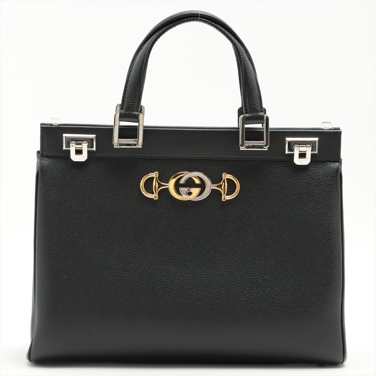 Second hand Gucci Zumi Black Leather 2-way Handbag - Tabita Bags