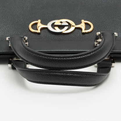 Second hand Gucci Zumi Black Leather 2-way Handbag - Tabita Bags