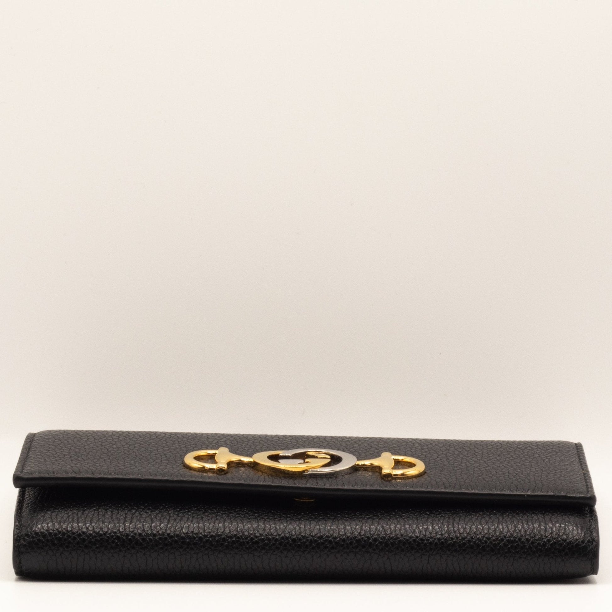 Second hand Gucci Zumi Posillipo Black Leather woman wallet 573612 - Tabita Bags