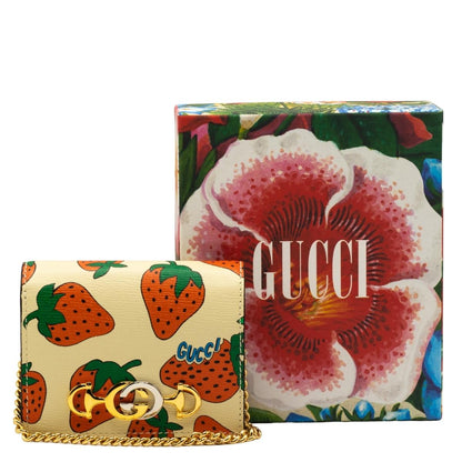 Second hand Gucci Zumi Wallet purse Strawberry print - Tabita Bags