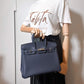 Second hand Hermes Birkin 25 Togo Blue Nuit Palladium Hardware - Tabita Bags