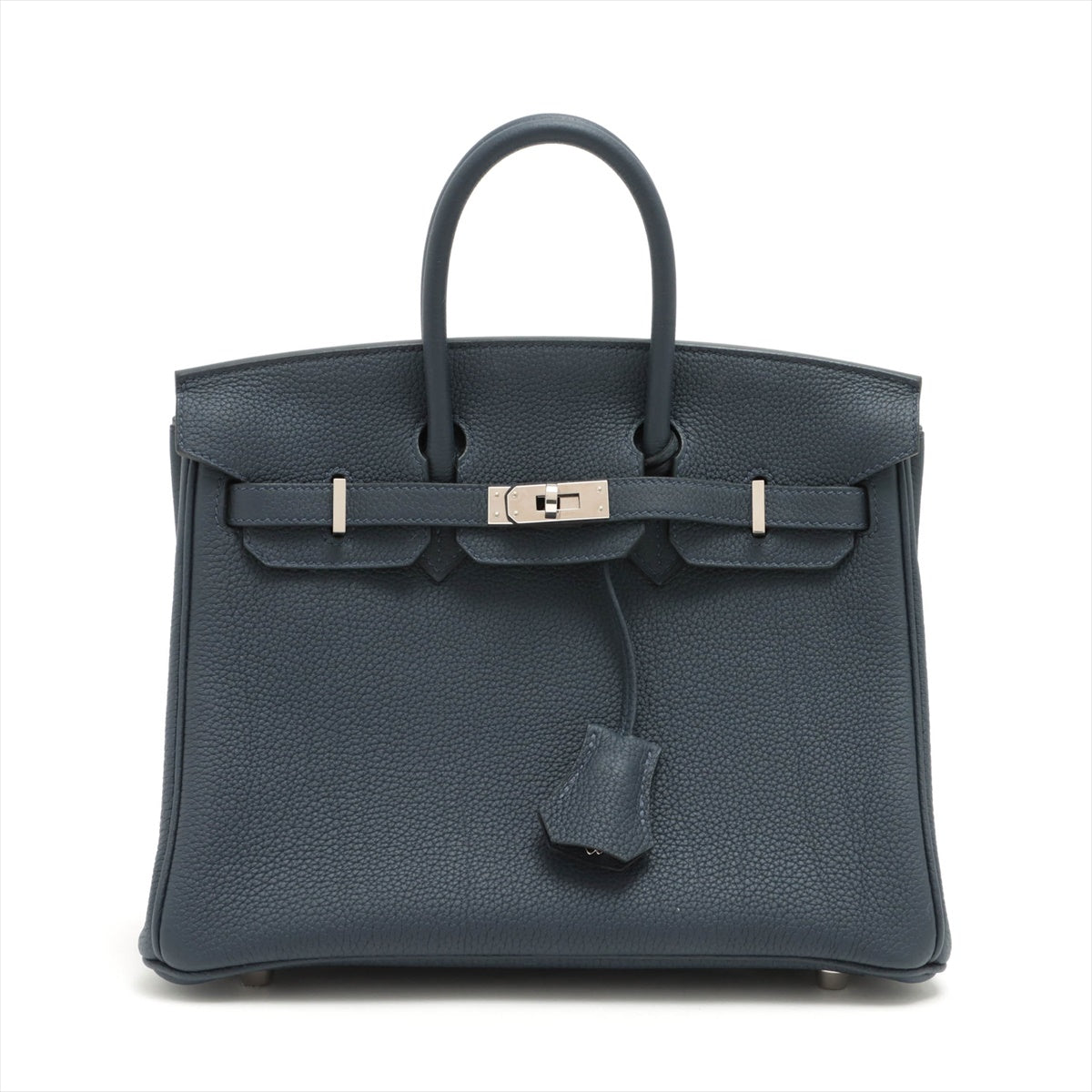 Second hand Hermes Birkin 25 Togo Blue Nuit Palladium Hardware - Tabita Bags