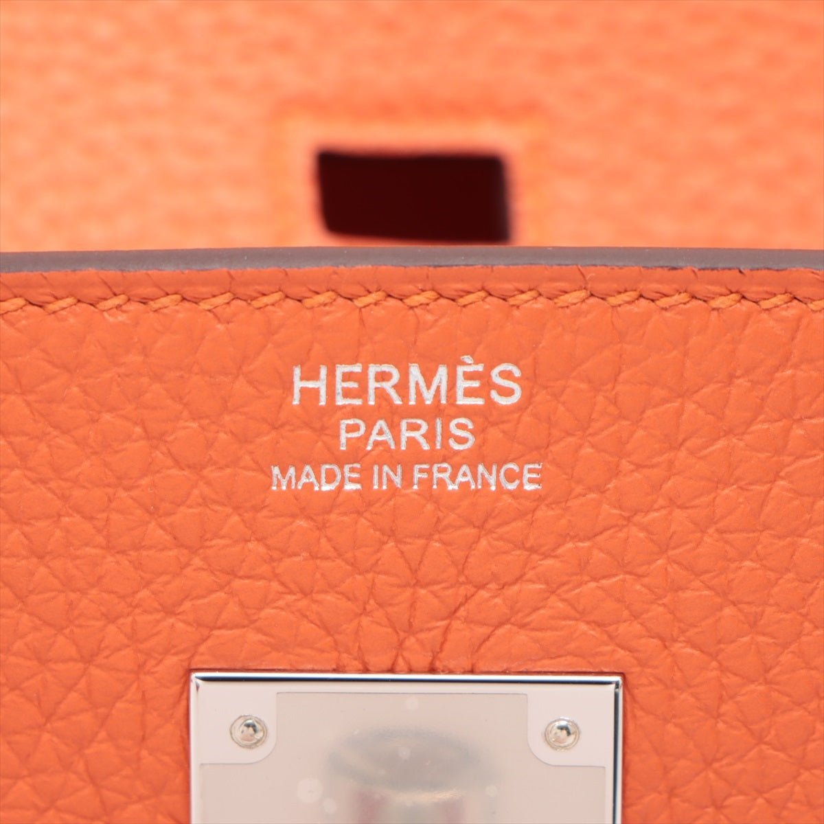 Second hand Hermes Birkin 30 Taurillon Clemence Feu Silver Hardware - Tabita Bags