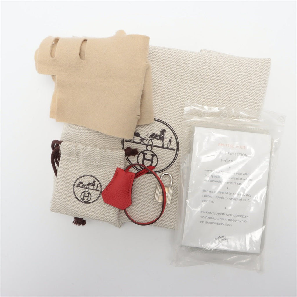 Second hand Hermes Birkin 30 Taurillon Clemence Rouge Coeur Silver Hardware - Tabita Bags