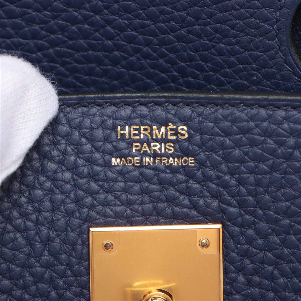 Second hand Hermes Birkin 30 Togo Blue Encre Gold Hardware - Tabita Bags