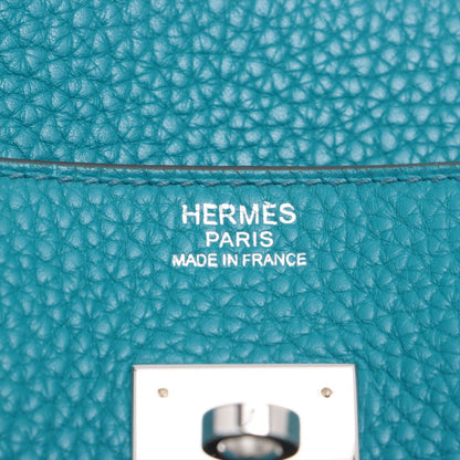 Second hand Hermes Birkin 30 Togo Blue Thalassa Silver Hardware - Tabita Bags