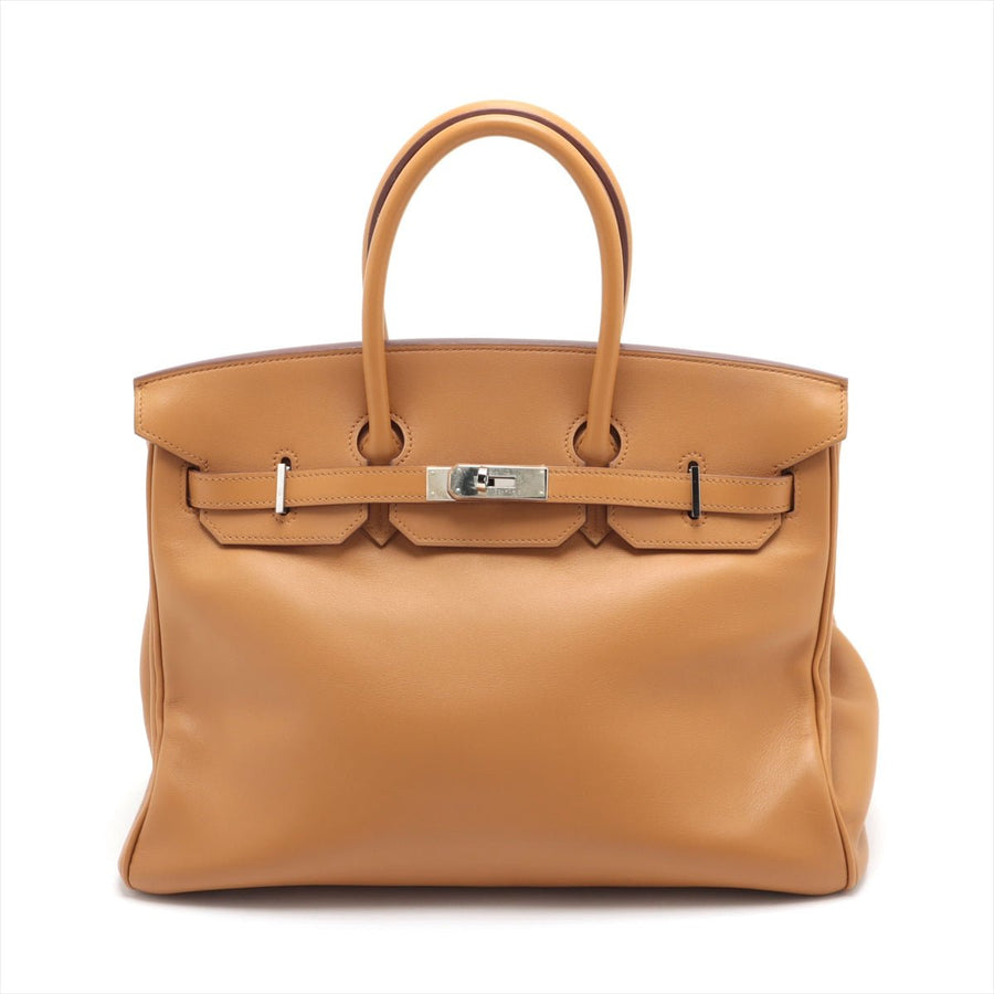 Second hand Hermes Birkin 35 Swift Natural Sable Silver Hardware - Tabita Bags