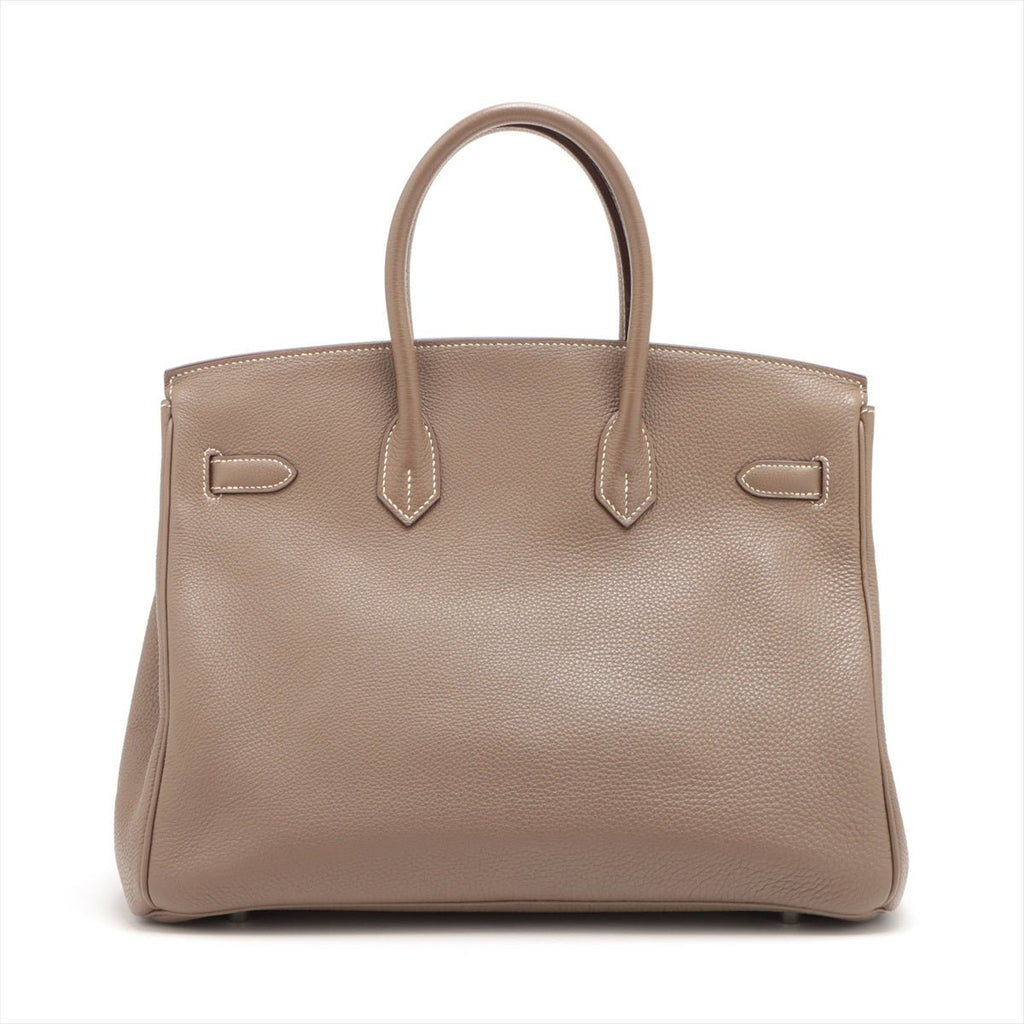 Second hand Hermes Birkin 35 Togo Etoupe Silver Hardware - Tabita Bags