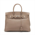 Second hand Hermes Birkin 35 Togo Etoupe Silver Hardware - Tabita Bags