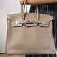 Second hand Hermes Birkin 35 Togo Etoupe Silver Hardware - Tabita Bags