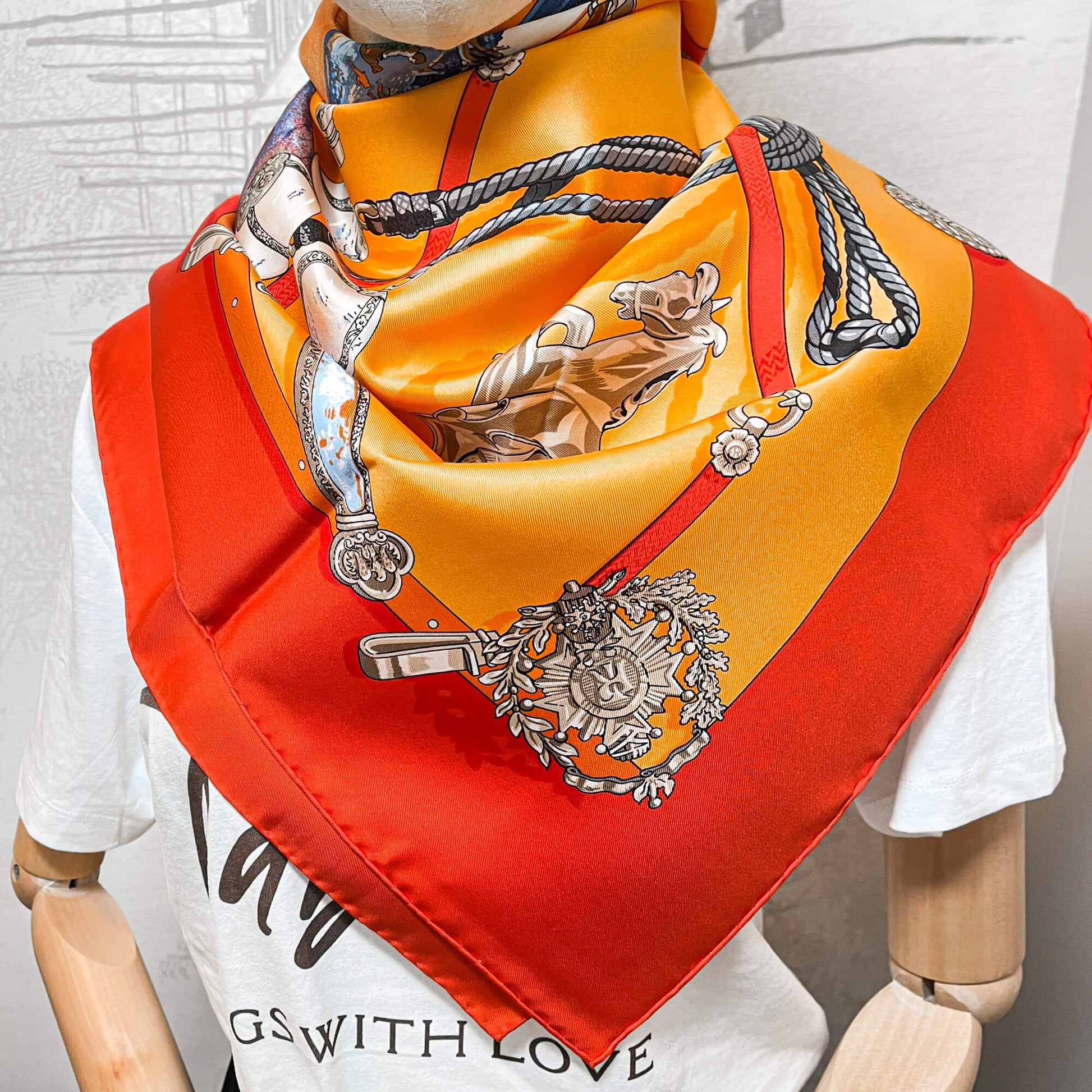 Hermes Foulard Usati Firmati Hermes Carré 90 Memoire D'Hermes