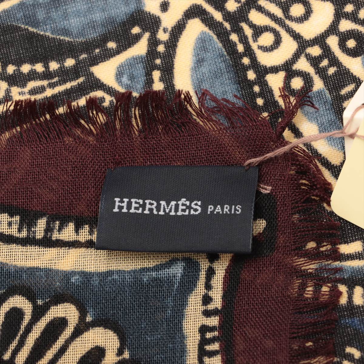 Second hand Hermes Carré 90 Scarf Wool & Silk Brown - Tabita Bags