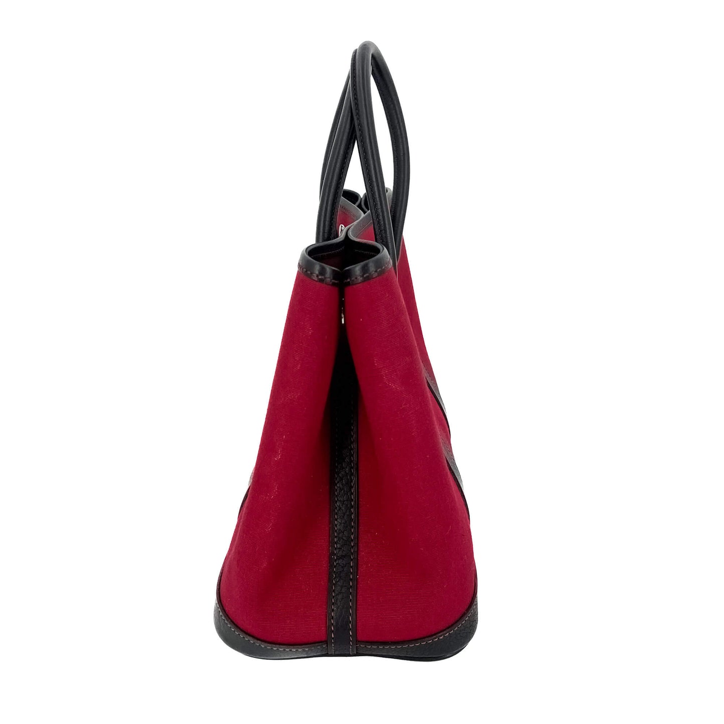 Second hand Hermes Garden Party PM Canvas 2-Ways Tote Bag Red - Tabita Bags