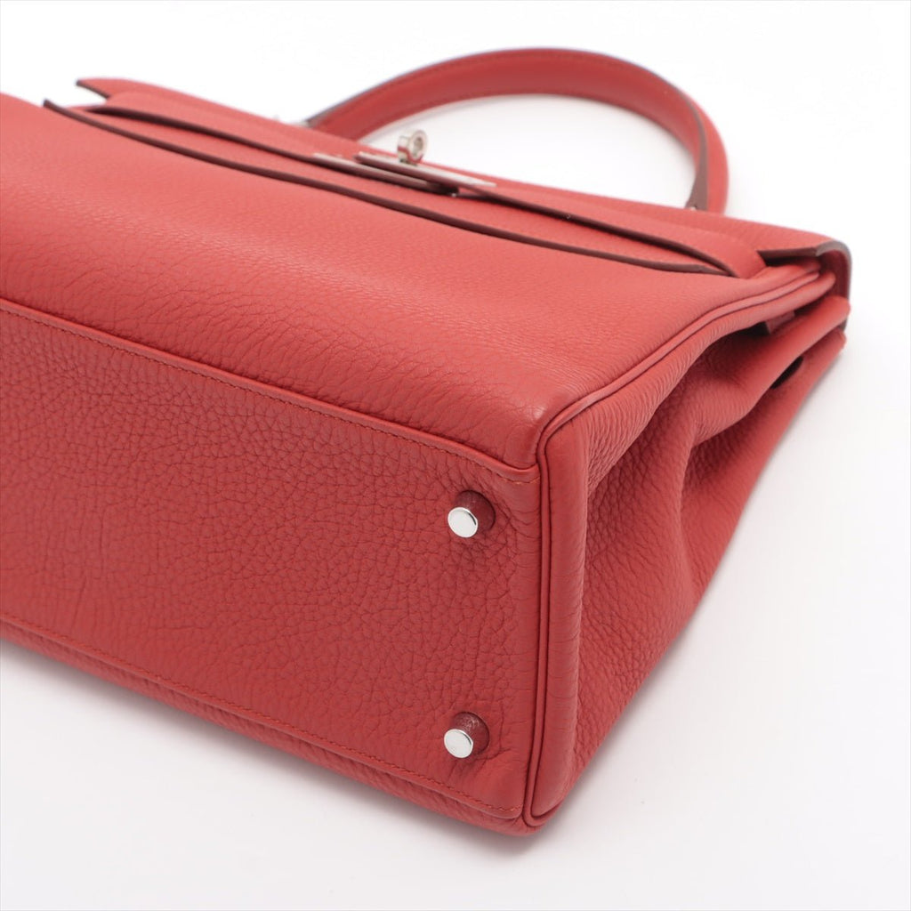 Second hand Hermes Hermes Kelly 32 Retourne Togo Geranium Palladium - Tabita Bags