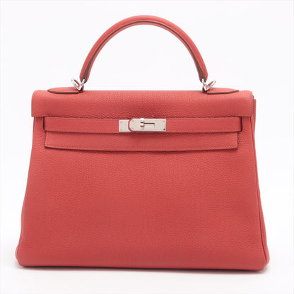 Second hand Hermes Hermes Kelly 32 Retourne Togo Geranium Palladium - Tabita Bags