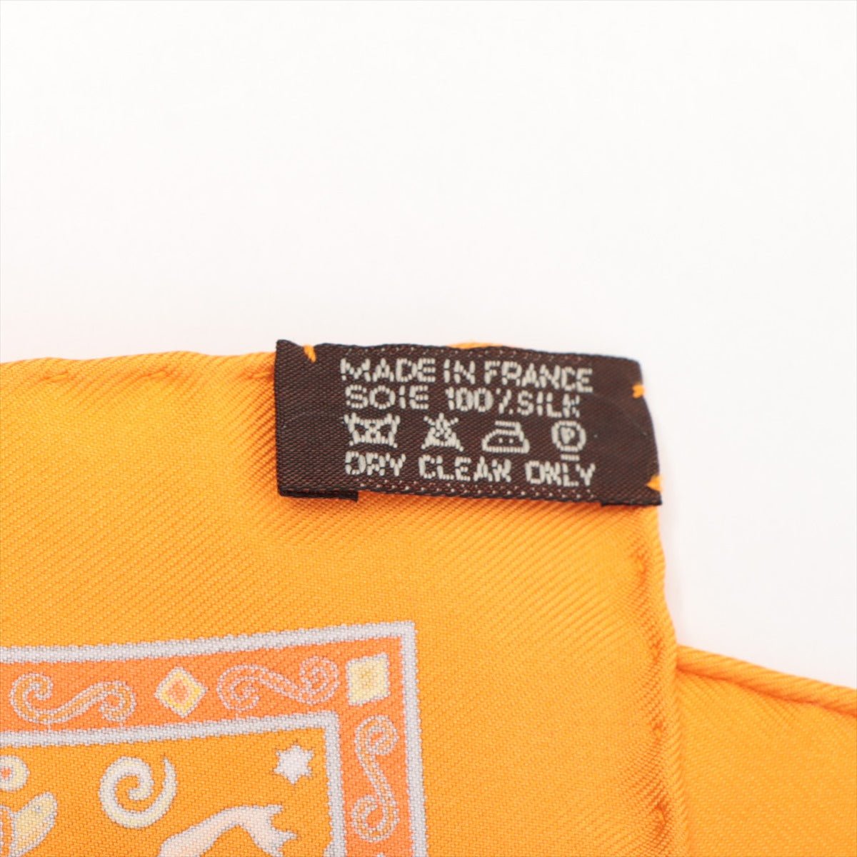 Second hand Hermes Peuple du Vent Orange Silk 45 - Tabita Bags