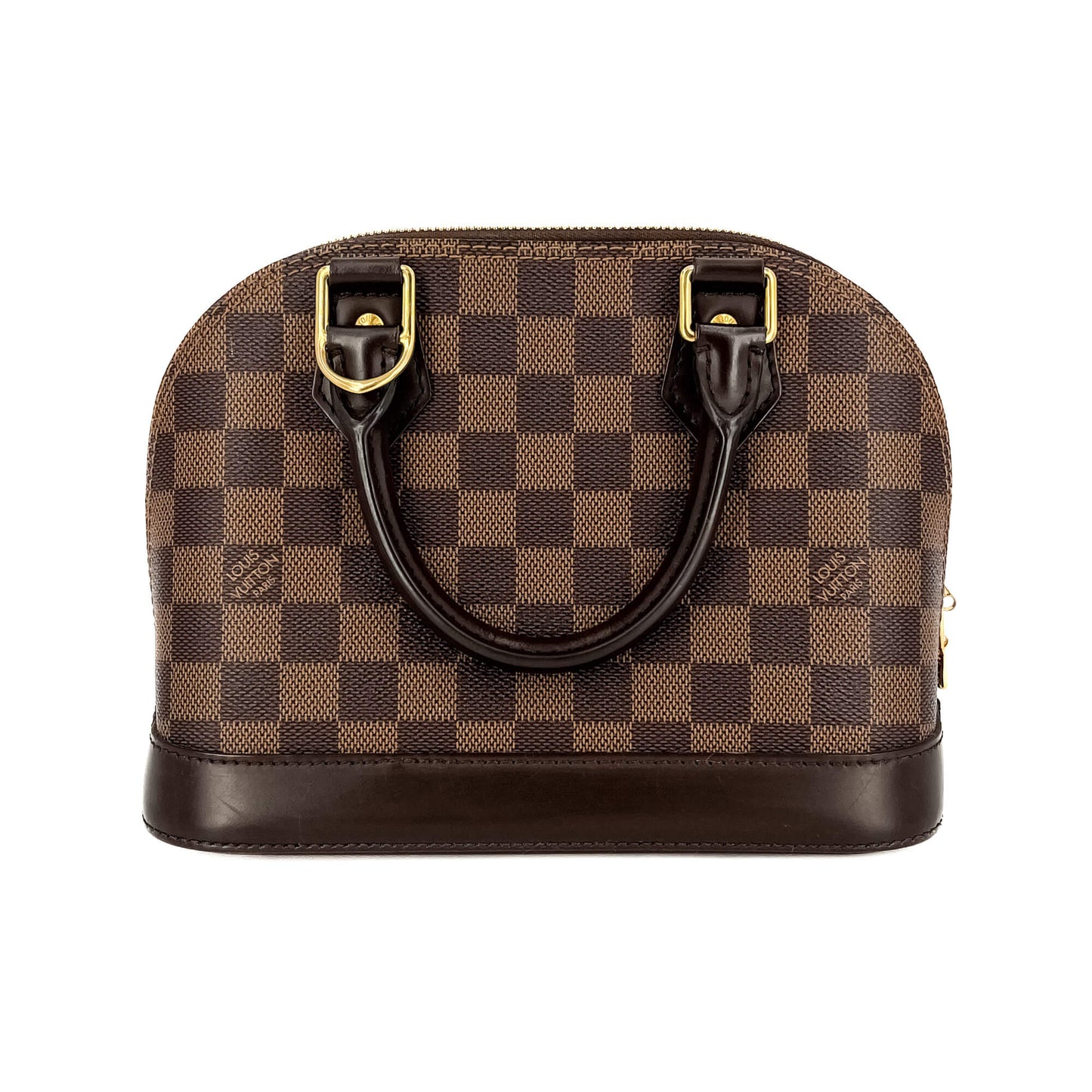 Second hand Louis Vuitton Alma BB Canvas 2-Ways Top-handle Bag Damier Ebene - Tabita Bags