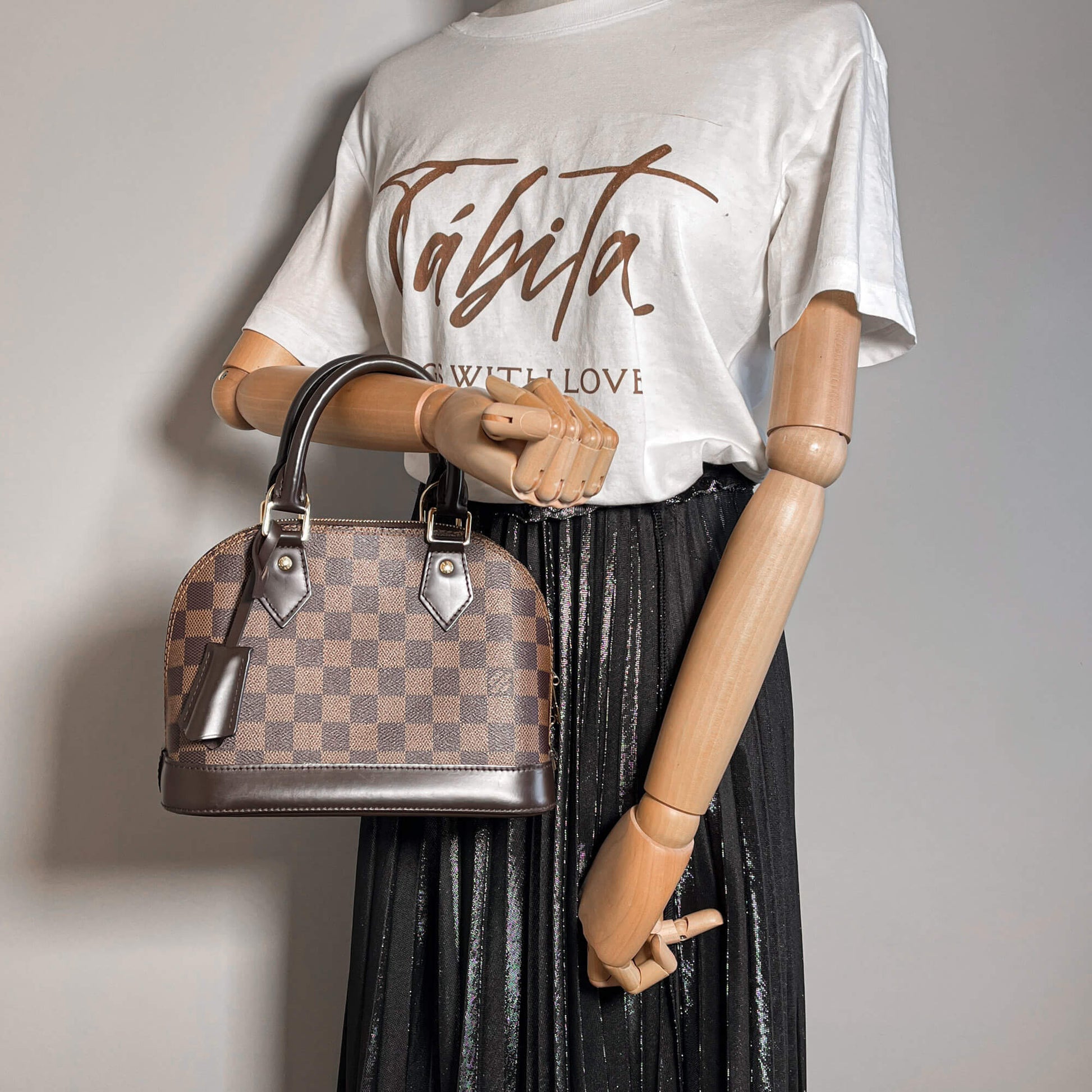 Alma Bb Damier Ebene Canvas Louis Vuitton Alma BB Canvas 2-Ways