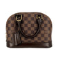 Second hand Louis Vuitton Alma BB Canvas 2-Ways Top-handle Bag Damier Ebene - Tabita Bags