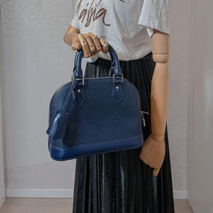 Second hand Louis Vuitton Alma BB Epi Leather Blue Bag - Tabita Bags