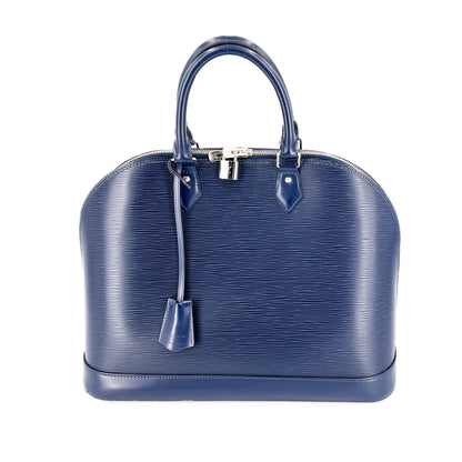 Second hand Louis Vuitton Alma MM Epi Leather Blue Indigo Bag - Tabita Bags