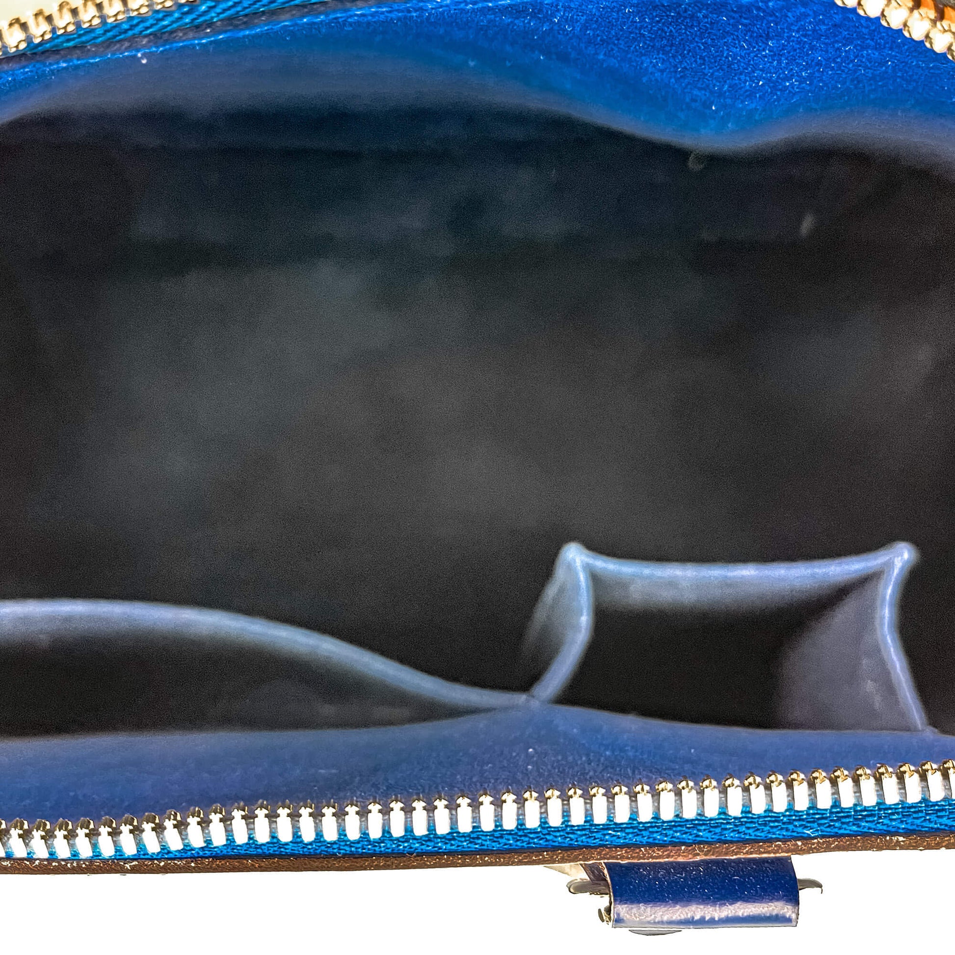Borsa V Tote BB in pelle blu Louis Vuitton - Seconda mano / Usata