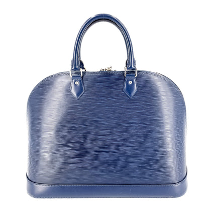 Second hand Louis Vuitton Alma MM Epi Leather Blue Indigo Bag - Tabita Bags