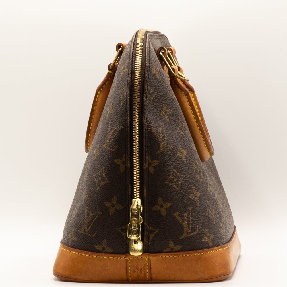 Louis Vuitton Monogram Alma PM Handbag M51130 Brown PVC Leather