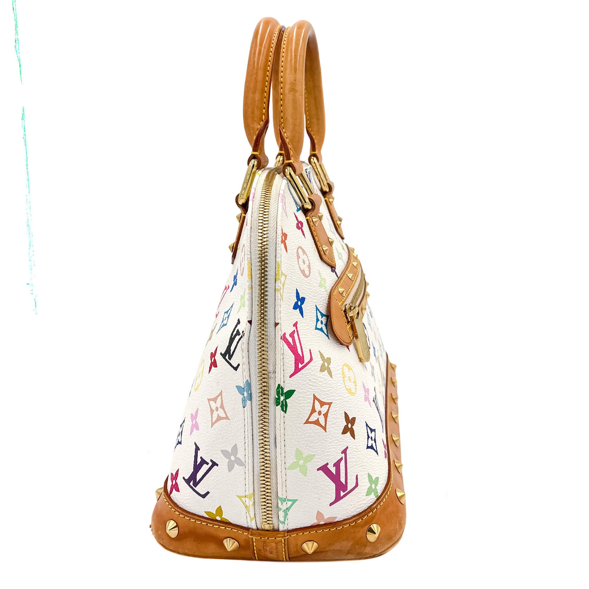 Second hand Louis Vuitton Alma PM Epi Leather Murakami White Bag - Tabita Bags