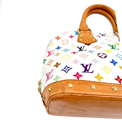 Second hand Louis Vuitton Alma PM Epi Leather Murakami White Bag - Tabita Bags