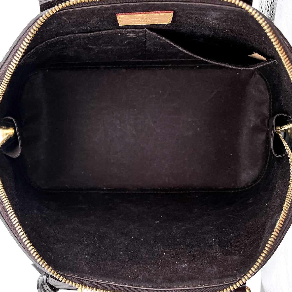 Second hand Louis Vuitton Alma PM in Burgundy Patent Leather - Tabita Bags