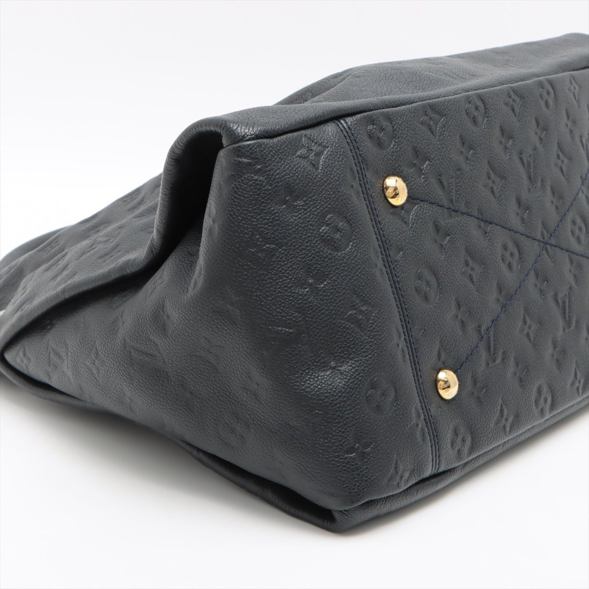 LOUIS VUITTON Black Monogram Empreinte Leather Artsy Hobo Shoulder Bag MM  M41066