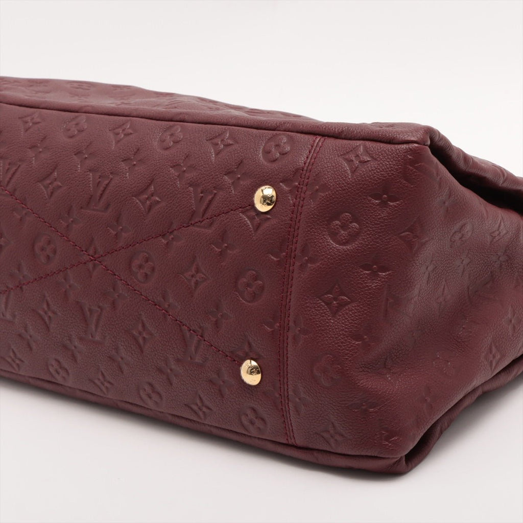 Second hand Louis Vuitton Artsy MM Monogram Empreinte Leather Burgundy - Tabita Bags