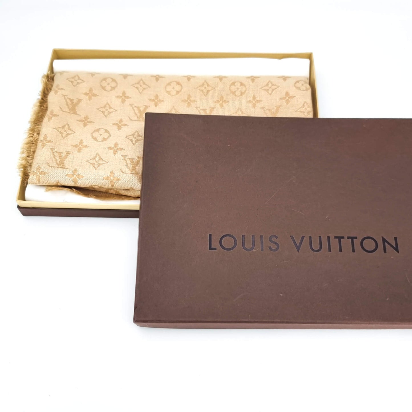 Second hand Louis Vuitton Beige Monogram silk - Tabita Bags