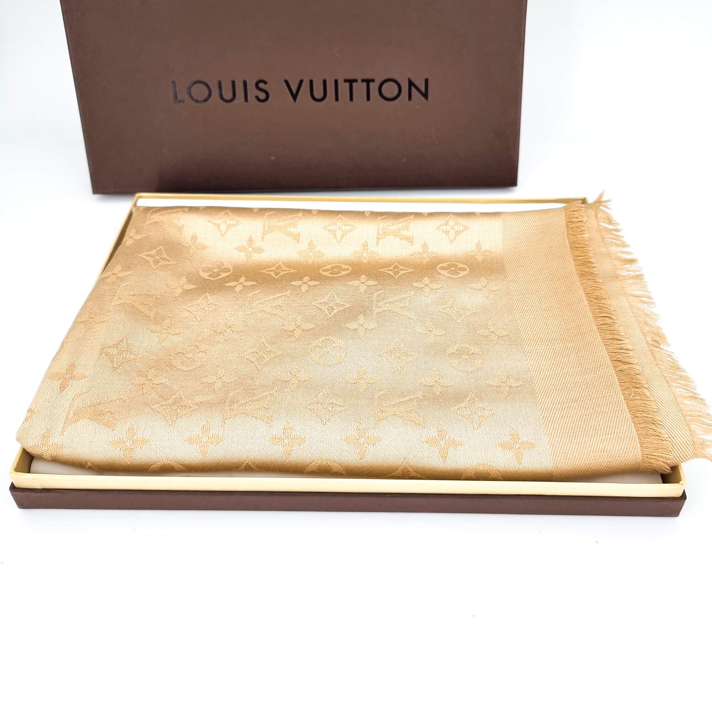 Second hand Louis Vuitton Beige Monogram silk - Tabita Bags