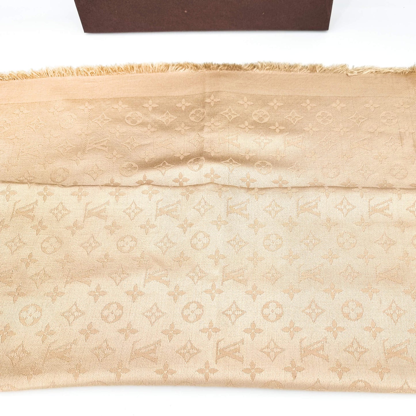 Second hand Louis Vuitton Beige Monogram silk - Tabita Bags