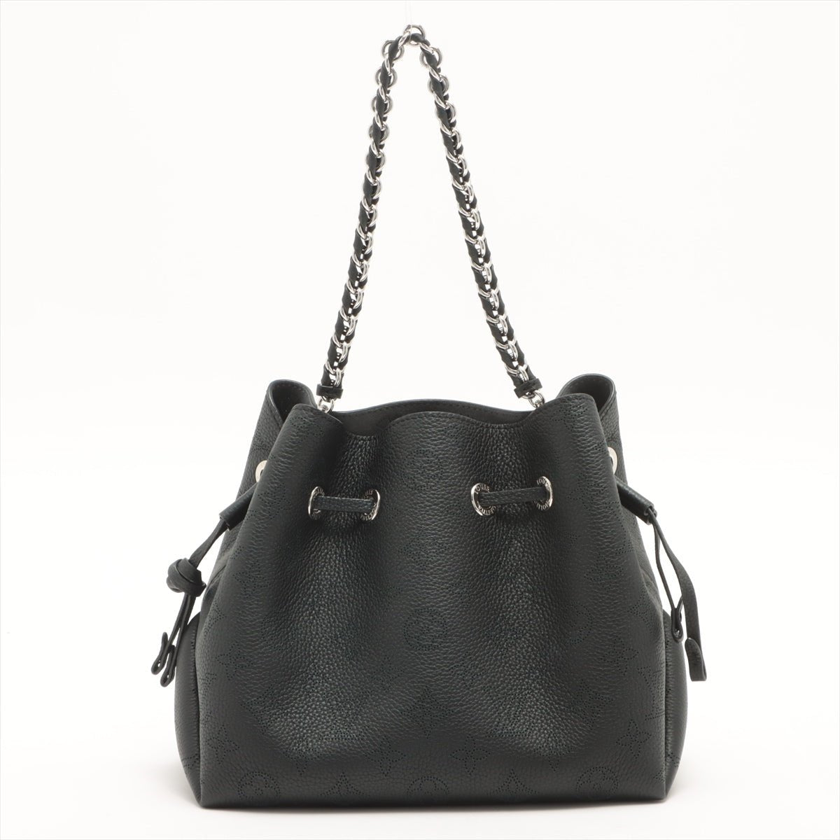 Second hand Louis Vuitton Bella Mahina Bucket Bag Black Leather - Tabita Bags