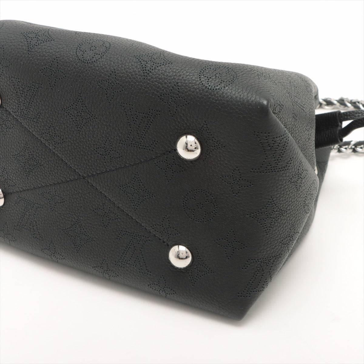 Second hand Louis Vuitton Bella Mahina Bucket Bag Black Leather - Tabita Bags