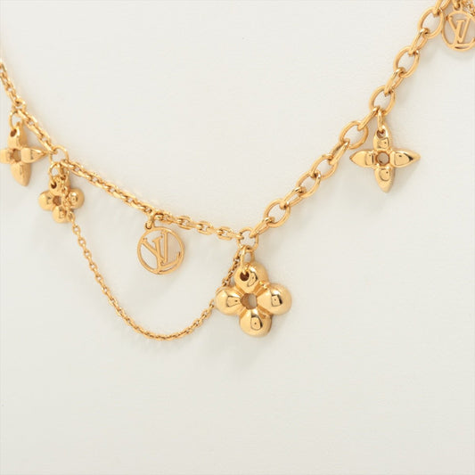 Second hand Louis Vuitton Blooming Monogram Necklace Gold Tone - Tabita Bags