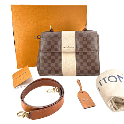 Second hand Louis Vuitton Bond Street MM Damier Ebene 2-Way Flap Bag - Tabita Bags