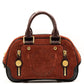 Second hand Louis Vuitton Bowler Rust Suede Havane Stamped Trunk - Tabita Bags