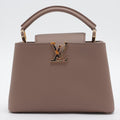 Second hand Louis Vuitton Capucines BB 2way Taurillon Leather Taupe - Tabita Bags