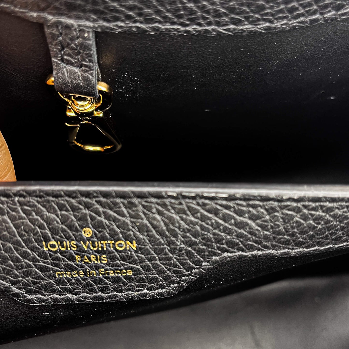 Second hand Louis Vuitton Capucines MM Crown Black Leather - Tabita Bags