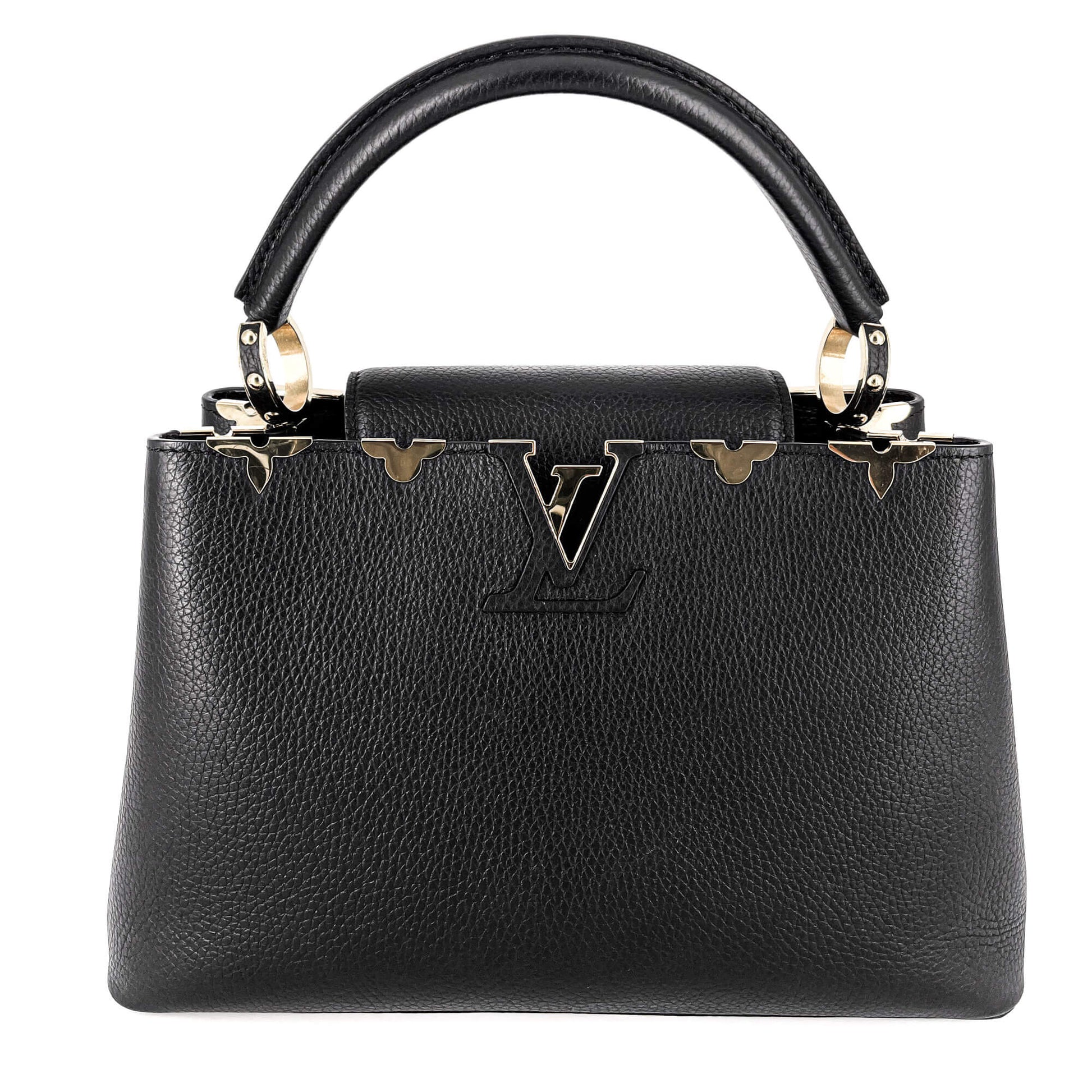 Second hand Louis Vuitton Capucines MM Crown Black Leather - Tabita Bags